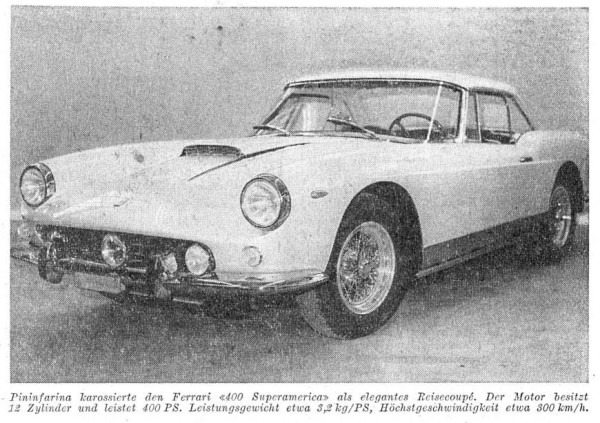 Ferrari-400-Superamerica-Pininfarina-Genève-1961 It's the #2331SA at Geneva in 1961.